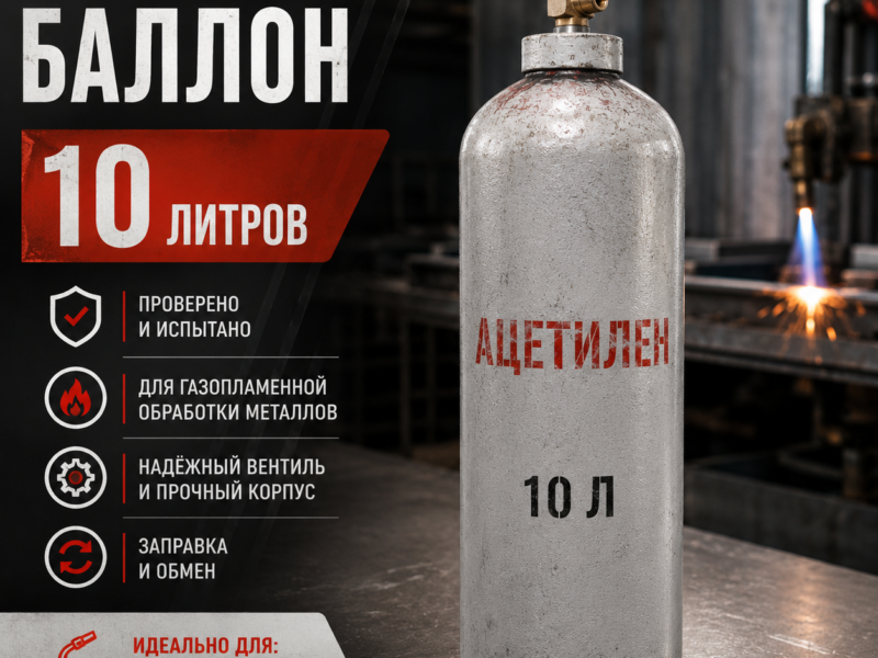 Ацетиленовый баллон 10 л