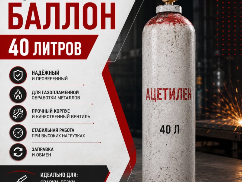 Ацетиленовый баллон 40 л