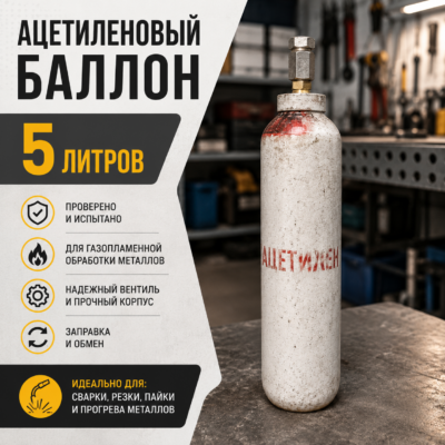 Ацетиленовый баллон 5 л