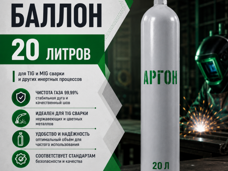 Аргоновый баллон 20 л