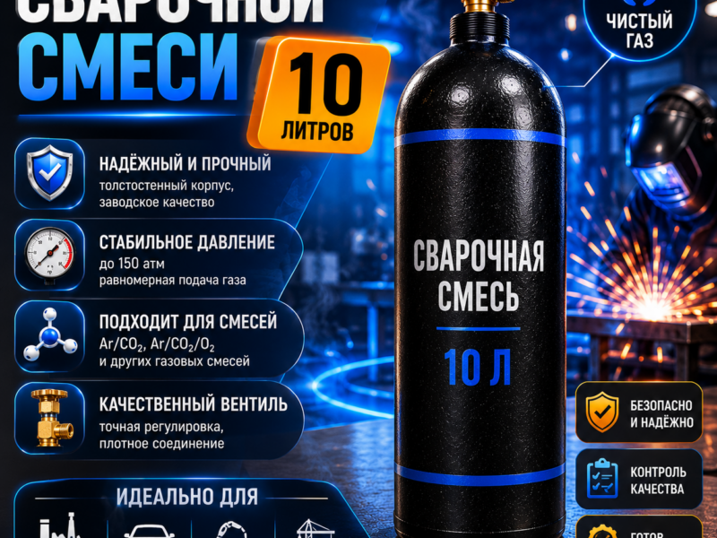 Баллон под сварочную смесь 10 л