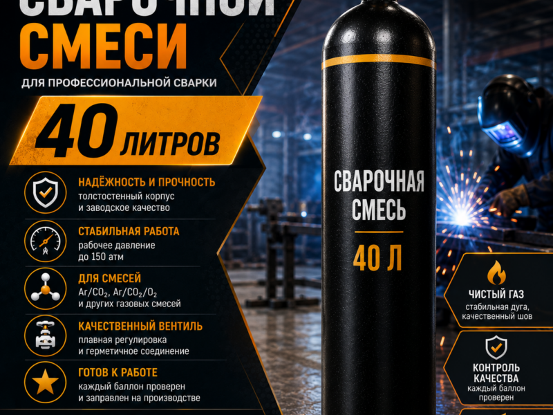 Баллон под сварочную смесь 40 л