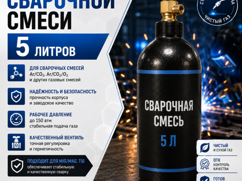 Баллон под сварочную смесь 5 л